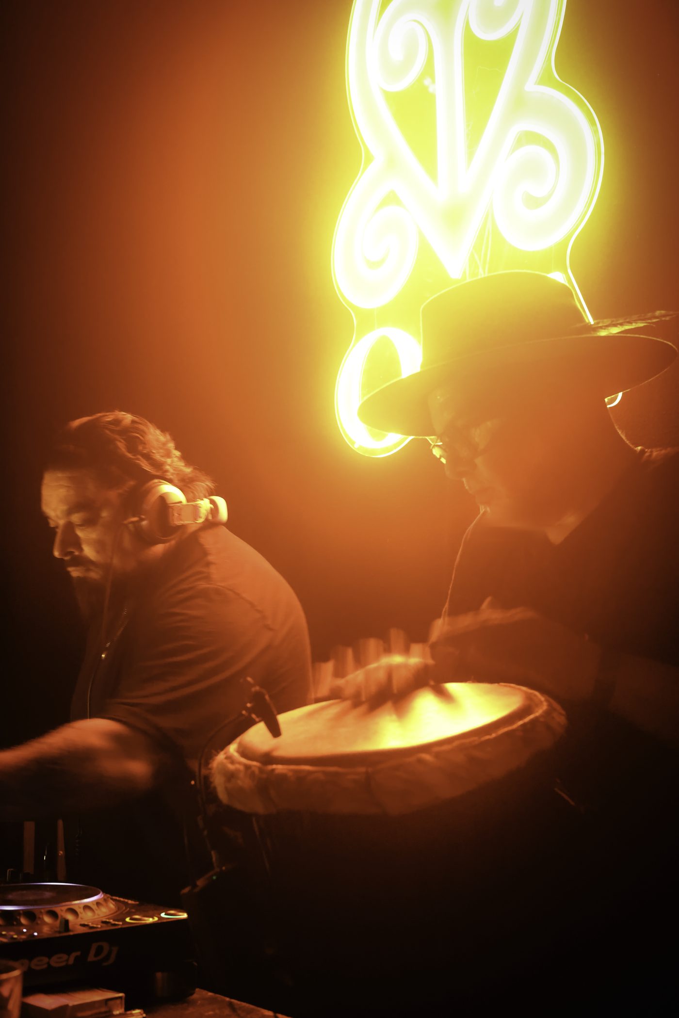 James Deron and Master M at ORA, close up